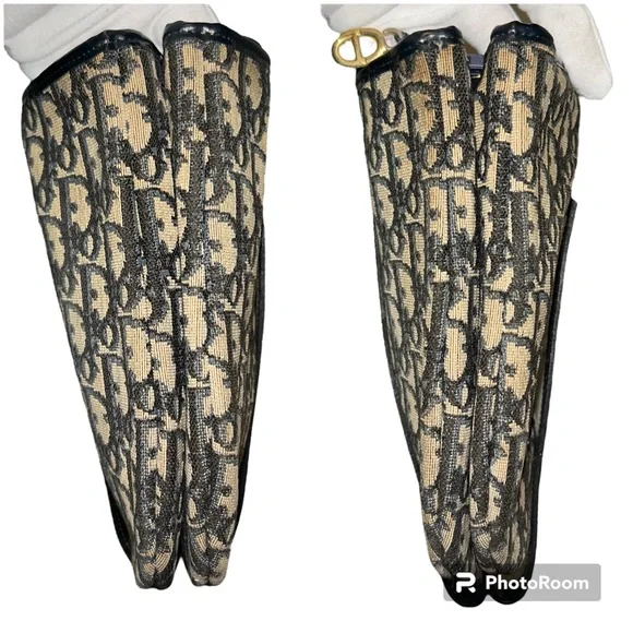 Vintage Christian Dior Navy Trotter Handbag Shoulder Bag Purse with COA - Picture 4 of 15